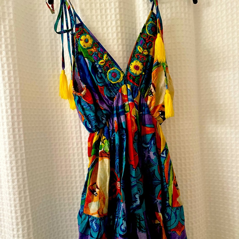 Multi-color sundress from Italy, worn once for a shoot.